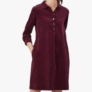 JOULES Women's Stella Pop Over Corduroy Dress PLUM
